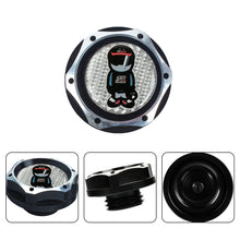 Load image into Gallery viewer, Brand New Honda / Acura Black Engine Oil Cap With Real Carbon Fiber Silver Mugen Racer Sticker Emblem