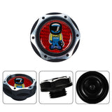 Brand New Honda / Acura Black Engine Oil Cap With Real Carbon Fiber Red Spoon Sports Racer Sticker Emblem