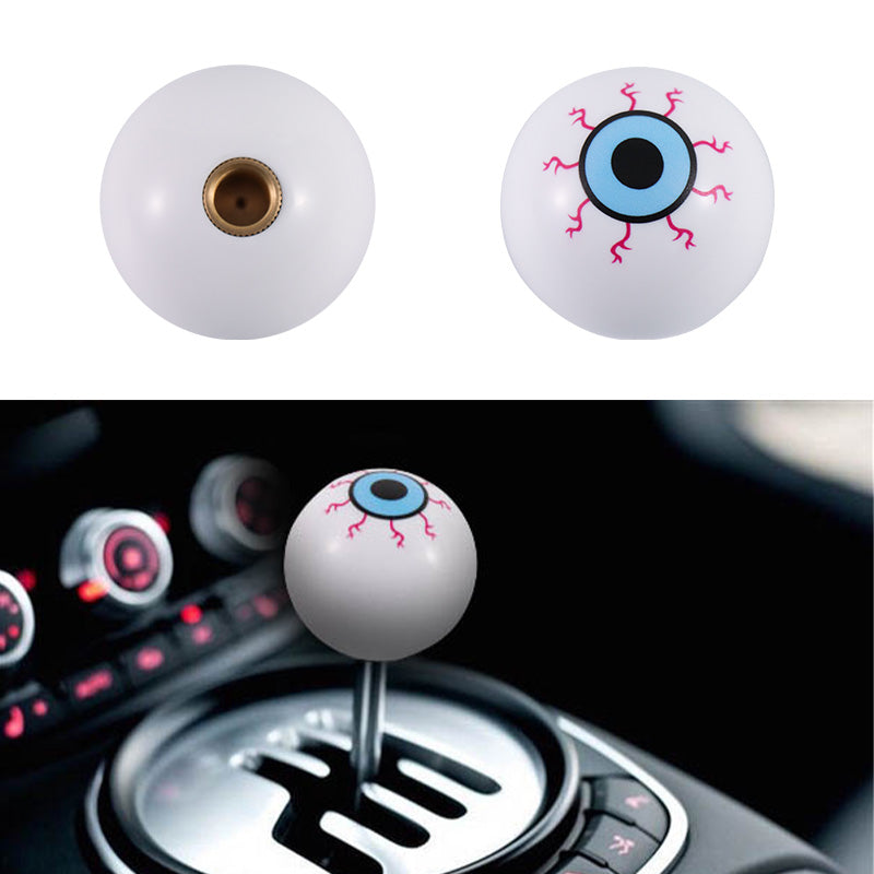 BRAND NEW UNIVERSAL JDM EYE BALL White Manual Gear Stick Shift Knob Lever Shifter M8 M10 M12