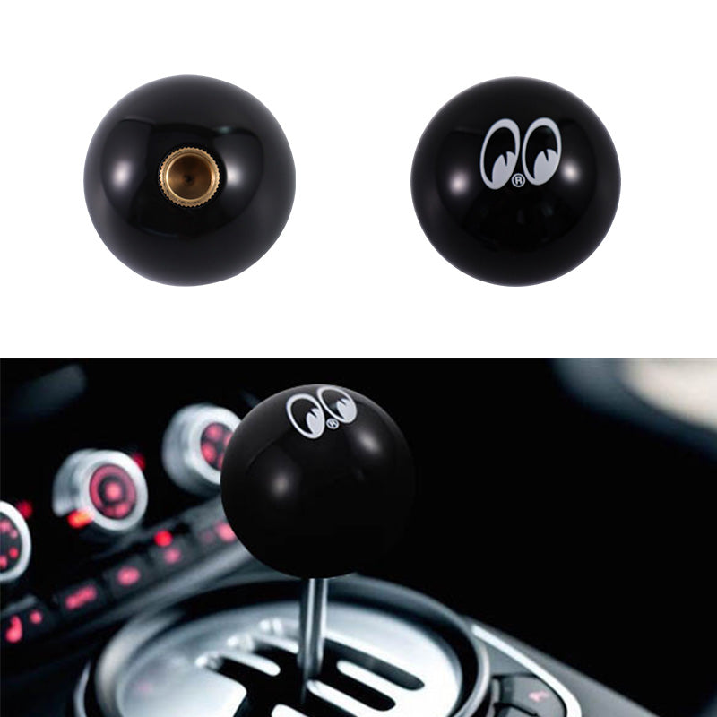 BRAND NEW UNIVERSAL JDM MOON EYE BALL Black Manual Gear Stick Shift Knob Lever Shifter M8 M10 M12