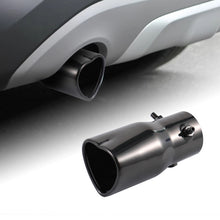 Load image into Gallery viewer, Brand New Universal Gunmetal Single Heart Shaped Stainless Steel Car Exhaust Pipe Muffler Tip Trim Bend Straight