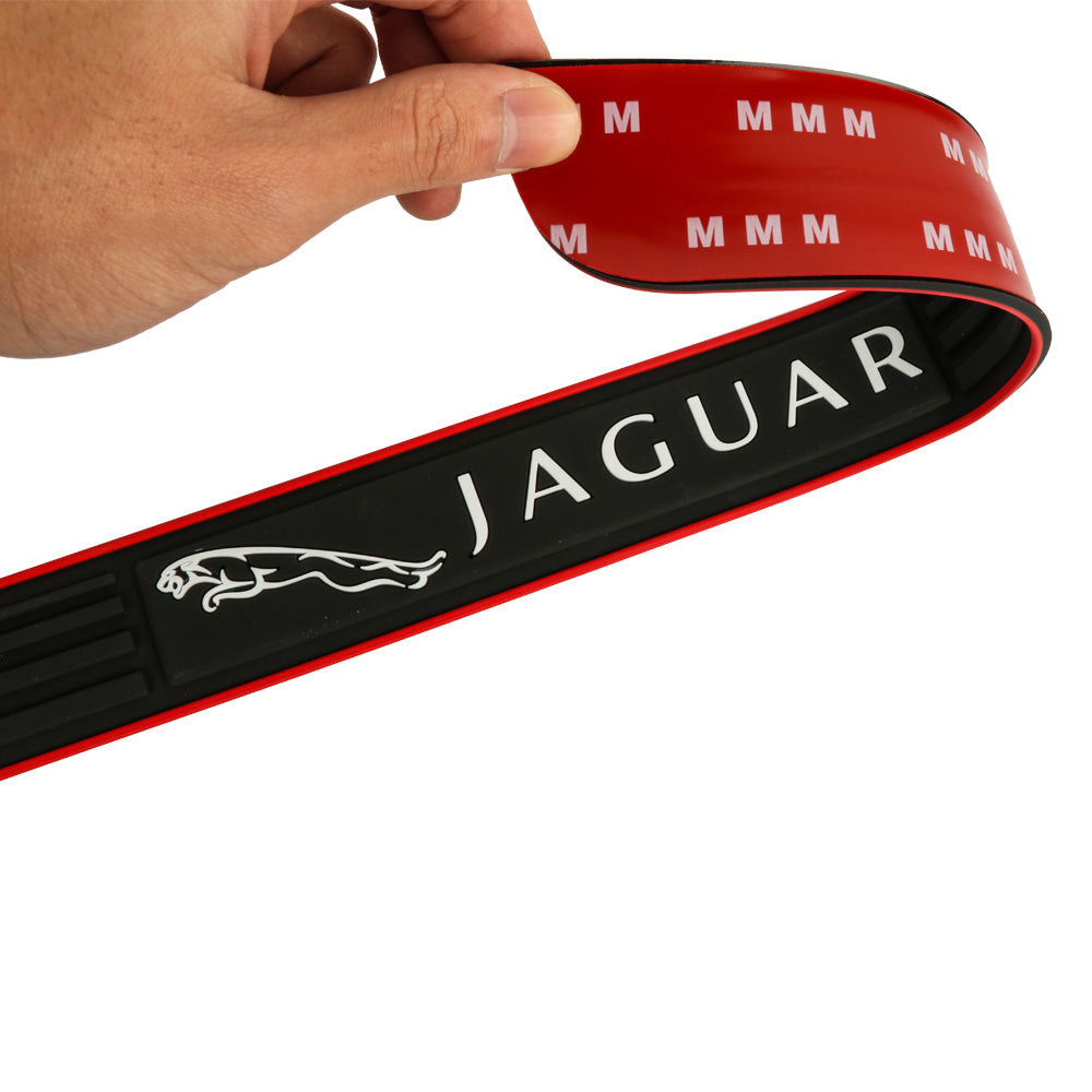 Brand New 4PCS Universal Jaguar Red Rubber Car Door Scuff Sill Cover Panel Step Protector