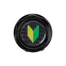 Load image into Gallery viewer, Brand New JDM Black Engine Oil Cap With Real Carbon Fiber JDM LEAF Sticker Emblem For Honda / Acura