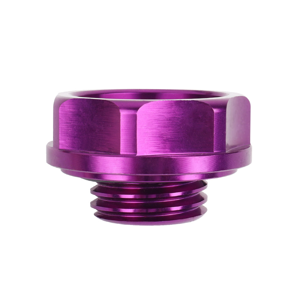 Brand New JDM Purple Engine Oil Cap With Real Carbon Fiber JDM LEAF Sticker Emblem For Honda / Acura