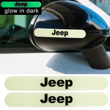 Load image into Gallery viewer, Brand New 2PCS JEEP Glows in Dark Green Car Trunk Side Fenders Door Badge Scratch Guard Sticker