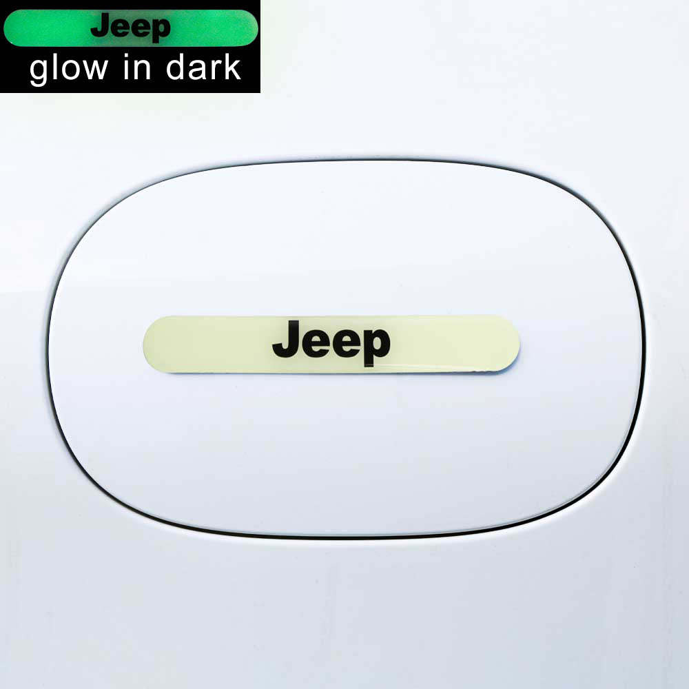 Brand New 8PCS JEEP Glows in Dark Green Car Trunk Side Fenders Door Badge Scratch Guard Sticker