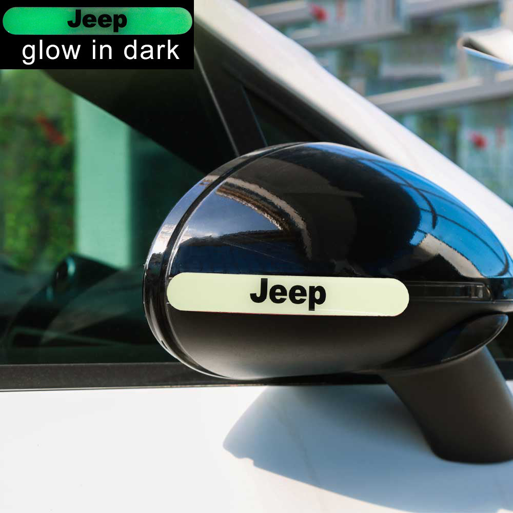 Brand New 1PCS JEEP Glows in Dark Green Car Trunk Side Fenders Door Badge Scratch Guard Sticker