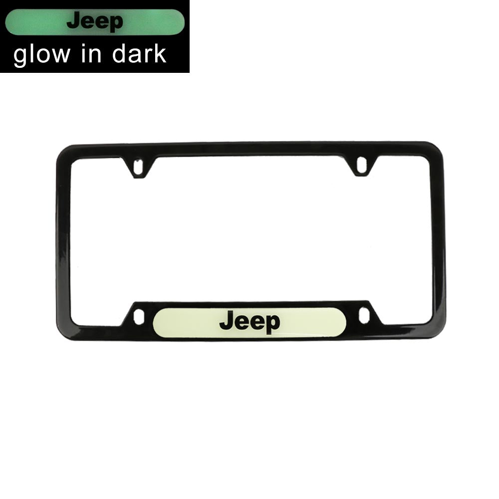 Brand New Universal 1PCS JEEP Black Metal License Plate Frame