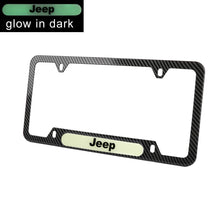 Load image into Gallery viewer, Brand New Universal 1PCS JEEP Carbon Fiber Style Metal License Plate Frame