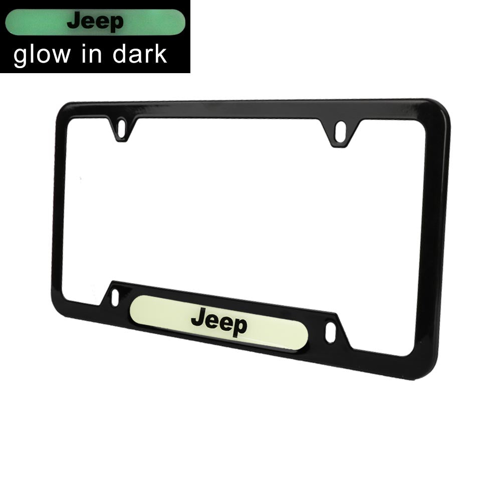 Brand New Universal 1PCS JEEP Black Metal License Plate Frame