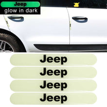 Load image into Gallery viewer, Brand New 4PCS JEEP Glows in Dark Green Car Trunk Side Fenders Door Badge Scratch Guard Sticker