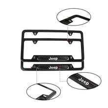 Load image into Gallery viewer, Brand New Universal 1PCS JEEP Carbon Fiber Look Metal License Plate Frame