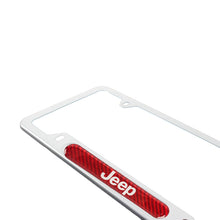 Load image into Gallery viewer, Brand New Universal 1PCS JEEP Silver Metal License Plate Frame