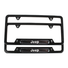 Load image into Gallery viewer, Brand New Universal 1PCS JEEP Carbon Fiber Look Metal License Plate Frame