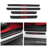 Brand New 4PCS Universal Jeep Silver Rubber Car Door Scuff Sill Cover Panel Step Protector