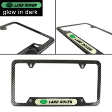 Load image into Gallery viewer, Brand New Universal 1PCS LAND ROVER Carbon Fiber Style Metal License Plate Frame