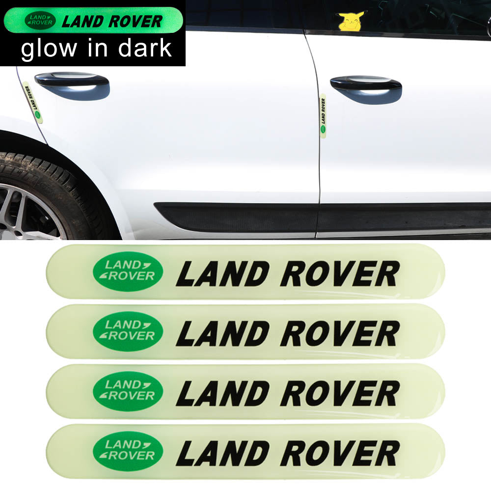 Brand New 4PCS LAND ROVER Glows in Dark Green Car Trunk Side Fenders Door Badge Scratch Guard Sticker