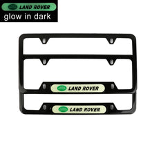 Load image into Gallery viewer, Brand New Universal 2PCS LAND ROVER Black Metal License Plate Frame