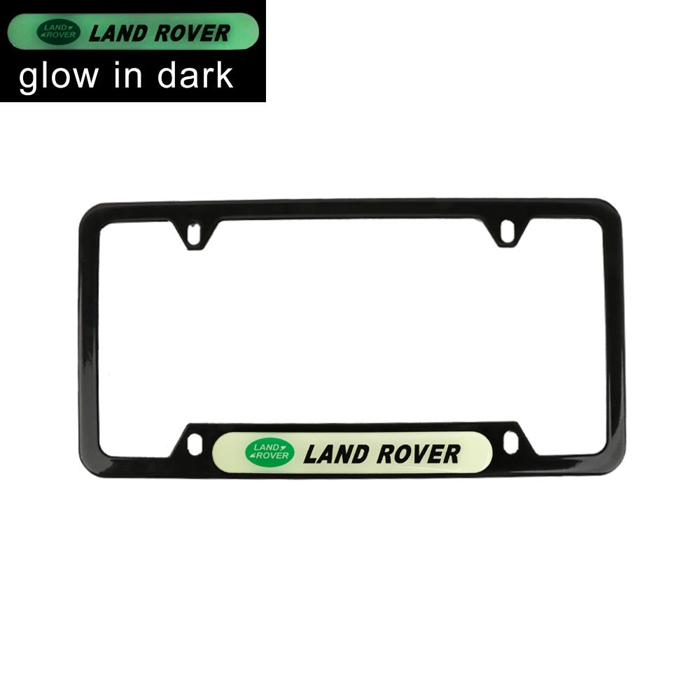 Brand New Universal 1PCS LAND ROVER Black Metal License Plate Frame