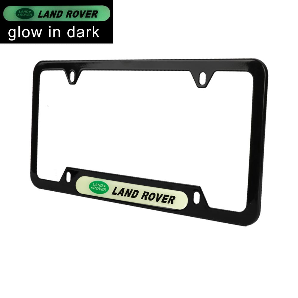 Brand New Universal 1PCS LAND ROVER Black Metal License Plate Frame