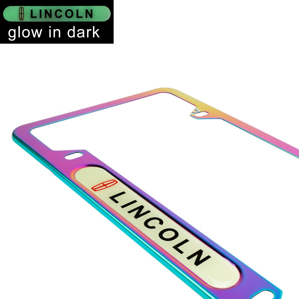 Brand New Universal 1PCS Lincoln Neo Chrome Metal License Plate Frame