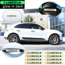 Load image into Gallery viewer, Brand New 8PCS LINCOLN Glows in Dark Green Car Trunk Side Fenders Door Badge Scratch Guard Sticker