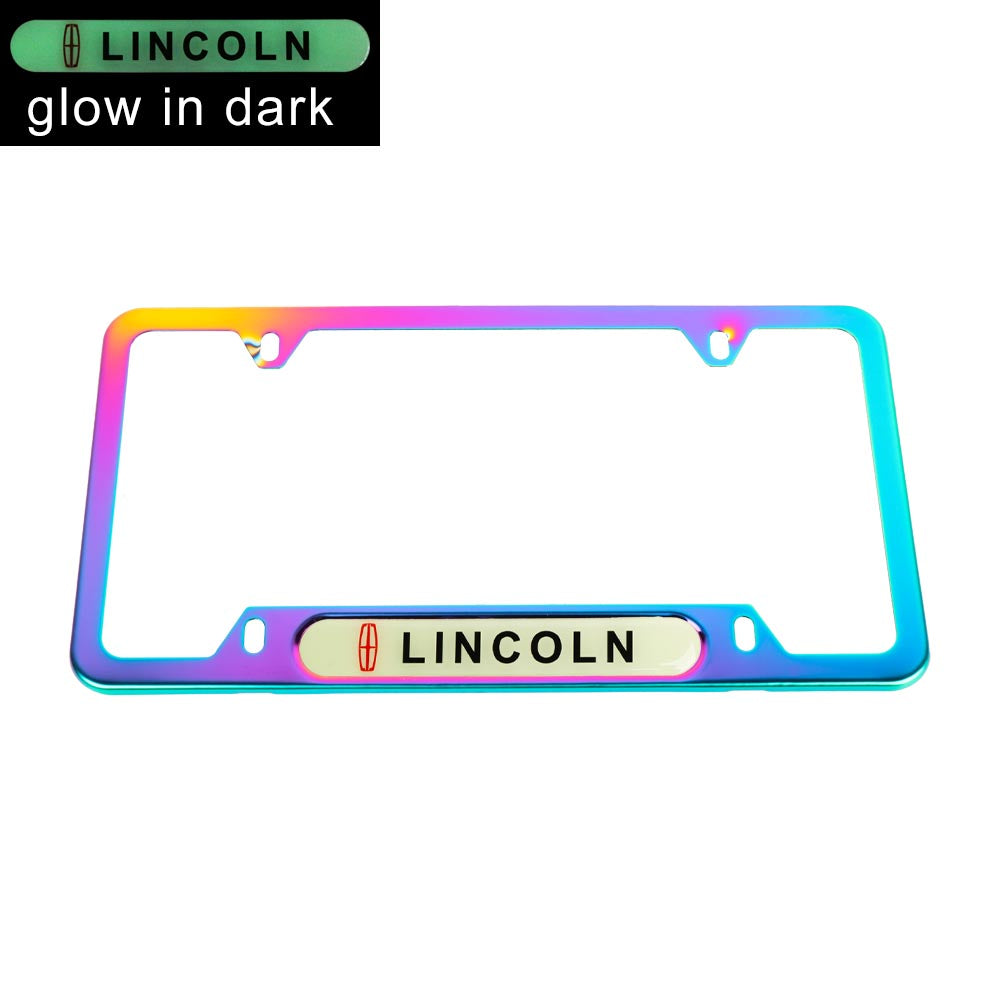 Brand New Universal 1PCS Lincoln Neo Chrome Metal License Plate Frame