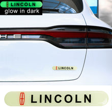 Load image into Gallery viewer, Brand New 1PCS LINCOLN Glows in Dark Green Car Trunk Side Fenders Door Badge Scratch Guard Sticker