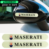 Brand New 2PCS MASERATI Glows in Dark Green Car Trunk Side Fenders Door Badge Scratch Guard Sticker