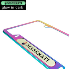 Load image into Gallery viewer, Brand New Universal 1PCS Maserati Neo Chrome Metal License Plate Frame