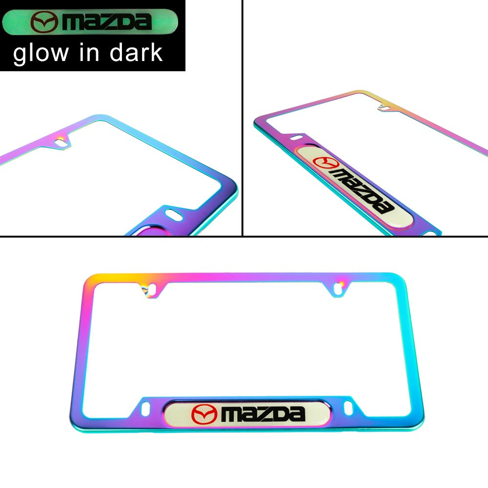 Brand New Universal 1PCS Mazda Neo Chrome Metal License Plate Frame