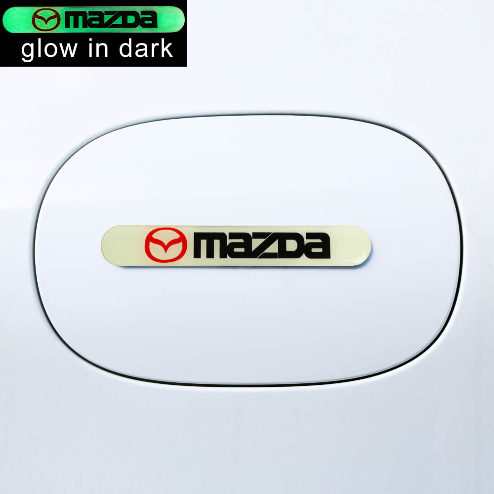 Brand New 4PCS MAZDA Glows in Dark Green Car Trunk Side Fenders Door Badge Scratch Guard Sticker