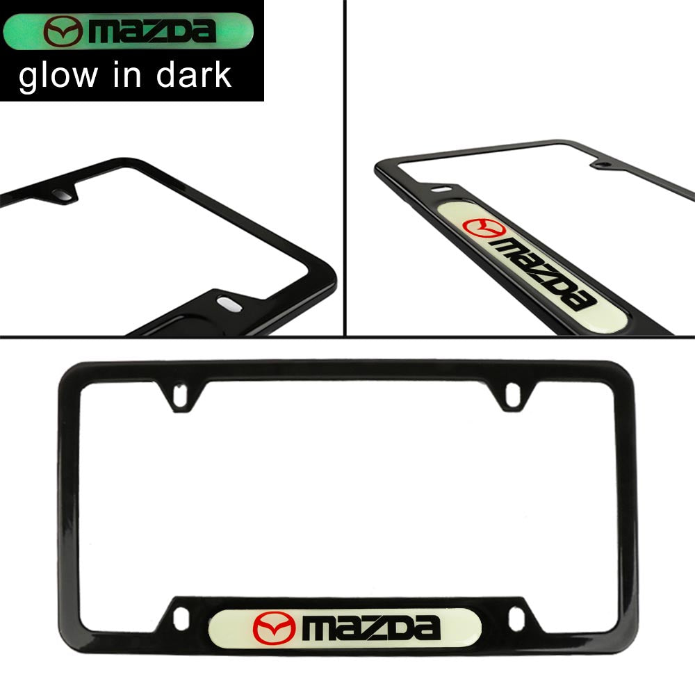 Brand New Universal 1PCS MAZDA Black Metal License Plate Frame