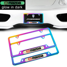 Load image into Gallery viewer, Brand New Universal 2PCS Mazda Neo Chrome Metal License Plate Frame