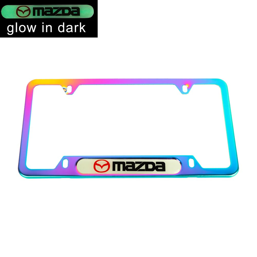 Brand New Universal 1PCS Mazda Neo Chrome Metal License Plate Frame