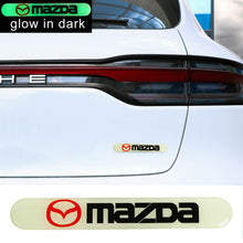 Load image into Gallery viewer, Brand New 1PCS MAZDA Glows in Dark Green Car Trunk Side Fenders Door Badge Scratch Guard Sticker