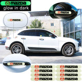 Brand New 8PCS MAZDA Glows in Dark Green Car Trunk Side Fenders Door Badge Scratch Guard Sticker