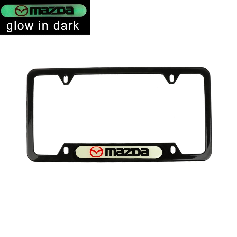 Brand New Universal 1PCS MAZDA Black Metal License Plate Frame