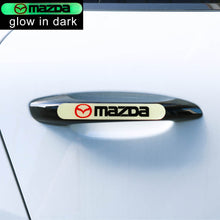 Load image into Gallery viewer, Brand New 4PCS MAZDA Glows in Dark Green Car Trunk Side Fenders Door Badge Scratch Guard Sticker