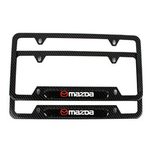 Load image into Gallery viewer, Brand New Universal 1PCS Mazda Carbon Fiber Look Metal License Plate Frame