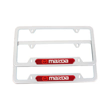 Load image into Gallery viewer, Brand New Universal 1PCS Mazda Silver Metal License Plate Frame