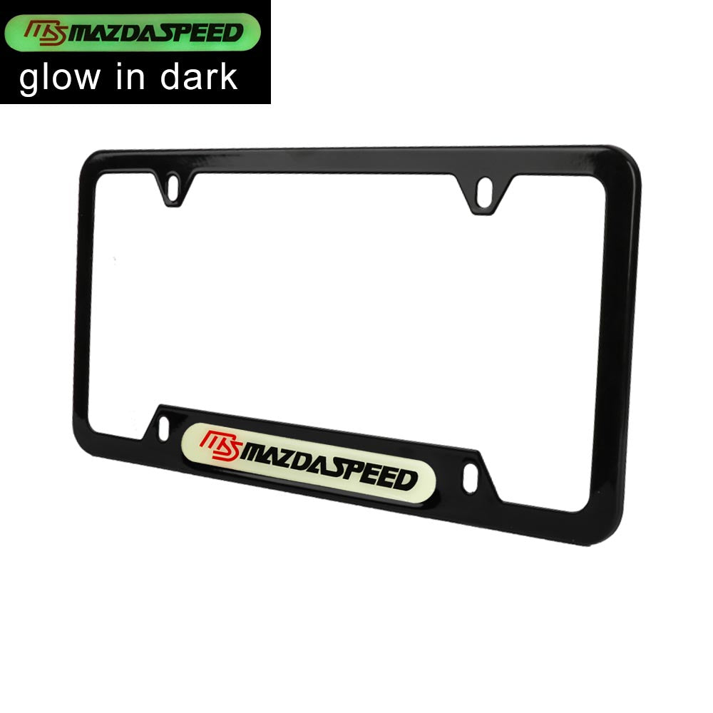 Brand New Universal 1PCS MAZDASPEED Black Metal License Plate Frame