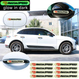 Brand New 8PCS MAZDASPEED Glows in Dark Green Car Trunk Side Fenders Door Badge Scratch Guard Sticker