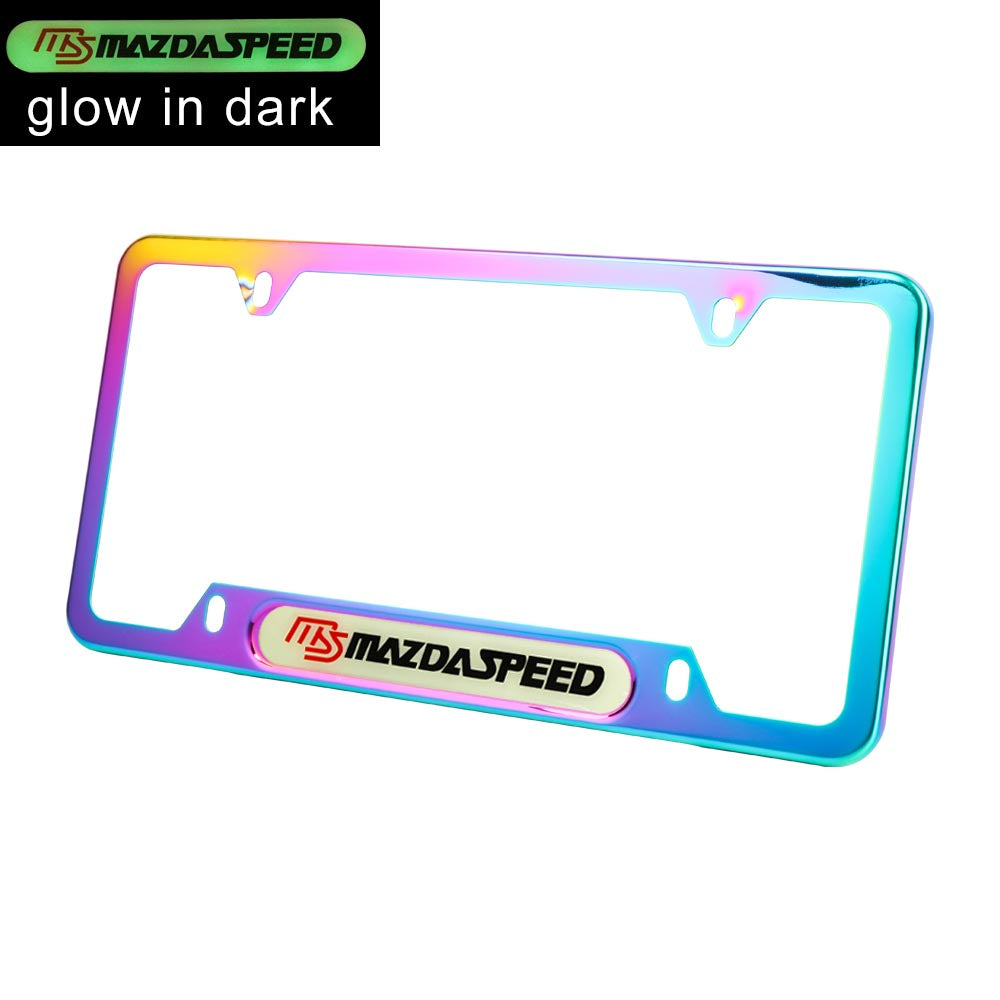 Brand New Universal 1PCS Mazdaspeed Neo Chrome Metal License Plate Frame