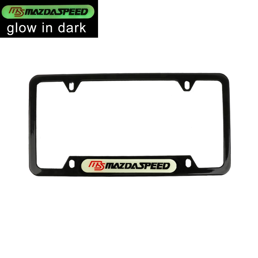 Brand New Universal 1PCS MAZDASPEED Black Metal License Plate Frame