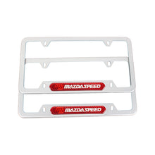 Load image into Gallery viewer, Brand New Universal 1PCS Mazdaspeed Silver Metal License Plate Frame