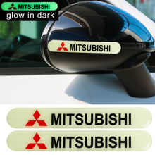 Load image into Gallery viewer, Brand New 2PCS MITSUBISHI Glows in Dark Green Car Trunk Side Fenders Door Badge Scratch Guard Sticker