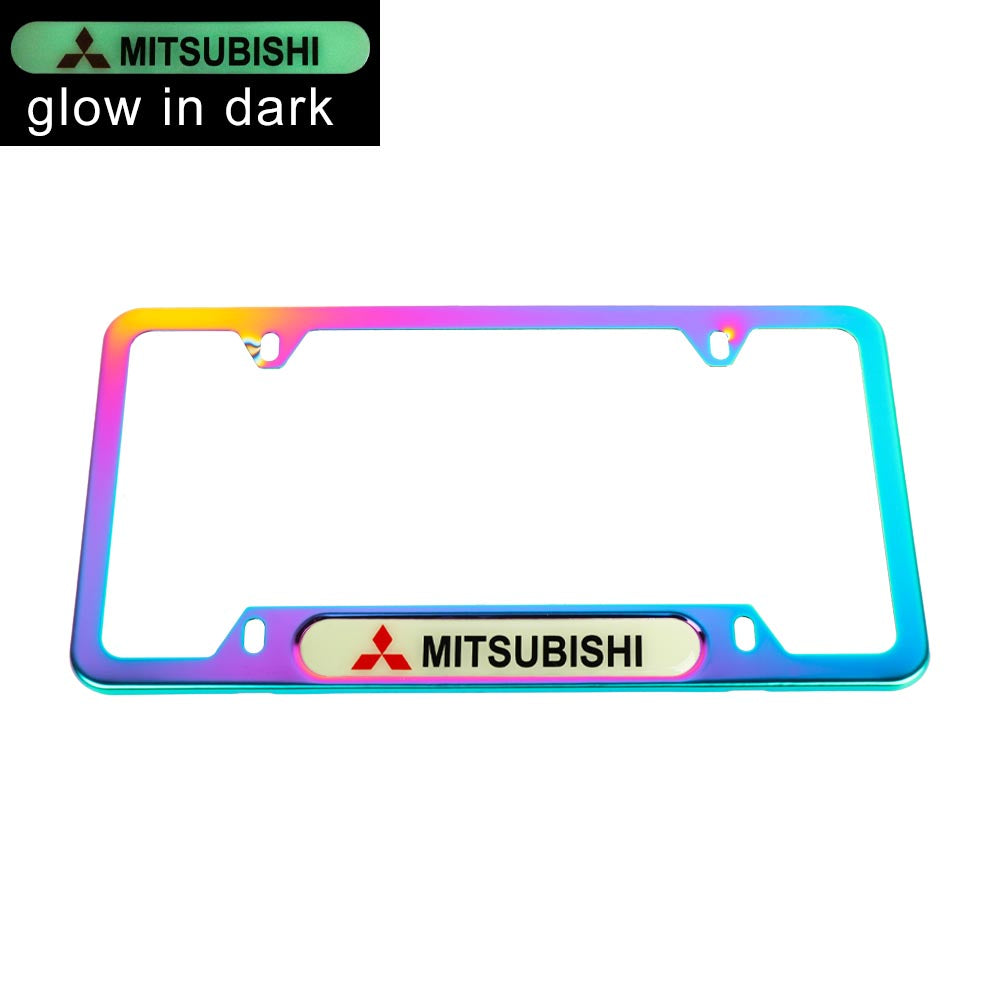 Brand New Universal 1PCS Mitsubishi Neo Chrome Metal License Plate Frame