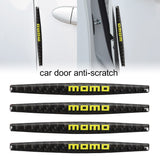 Brand New 4PCS Momo Real Carbon Fiber Anti Scratch Badge Car Door Handle Cover Trim