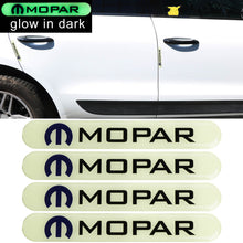 Load image into Gallery viewer, Brand New 4PCS MOPAR Glows in Dark Green Car Trunk Side Fenders Door Badge Scratch Guard Sticker